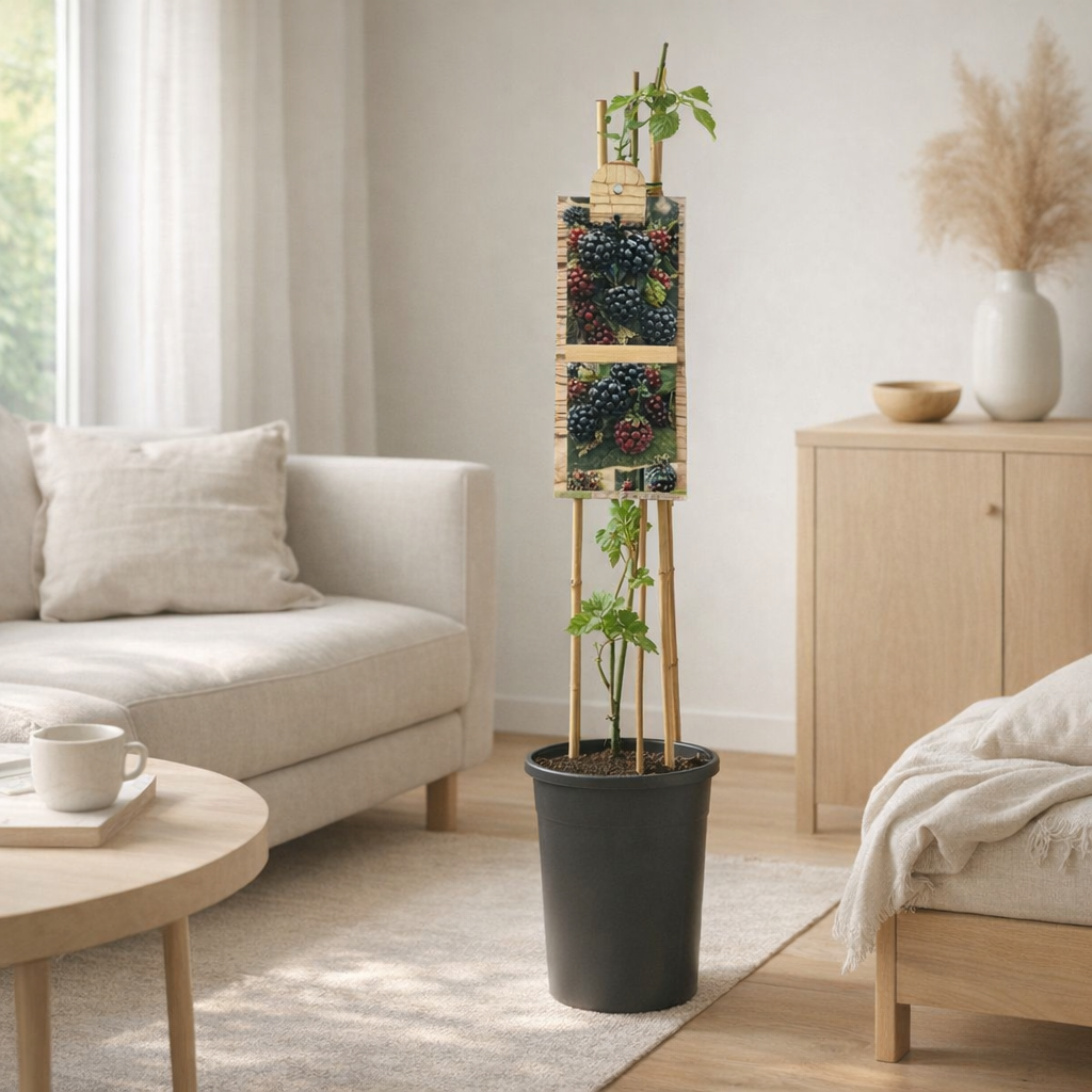 Rubus 'Thornfree' +3.0 Étiquette - Ø17cm - ↕75cm en situation