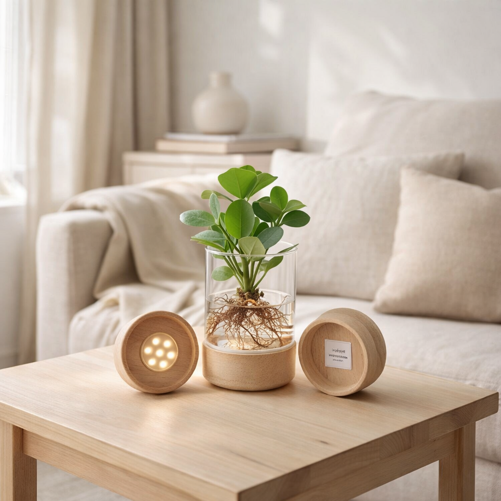 Clusia à Kingston Glas + LED - Ø12cm - ↕30cm en situation