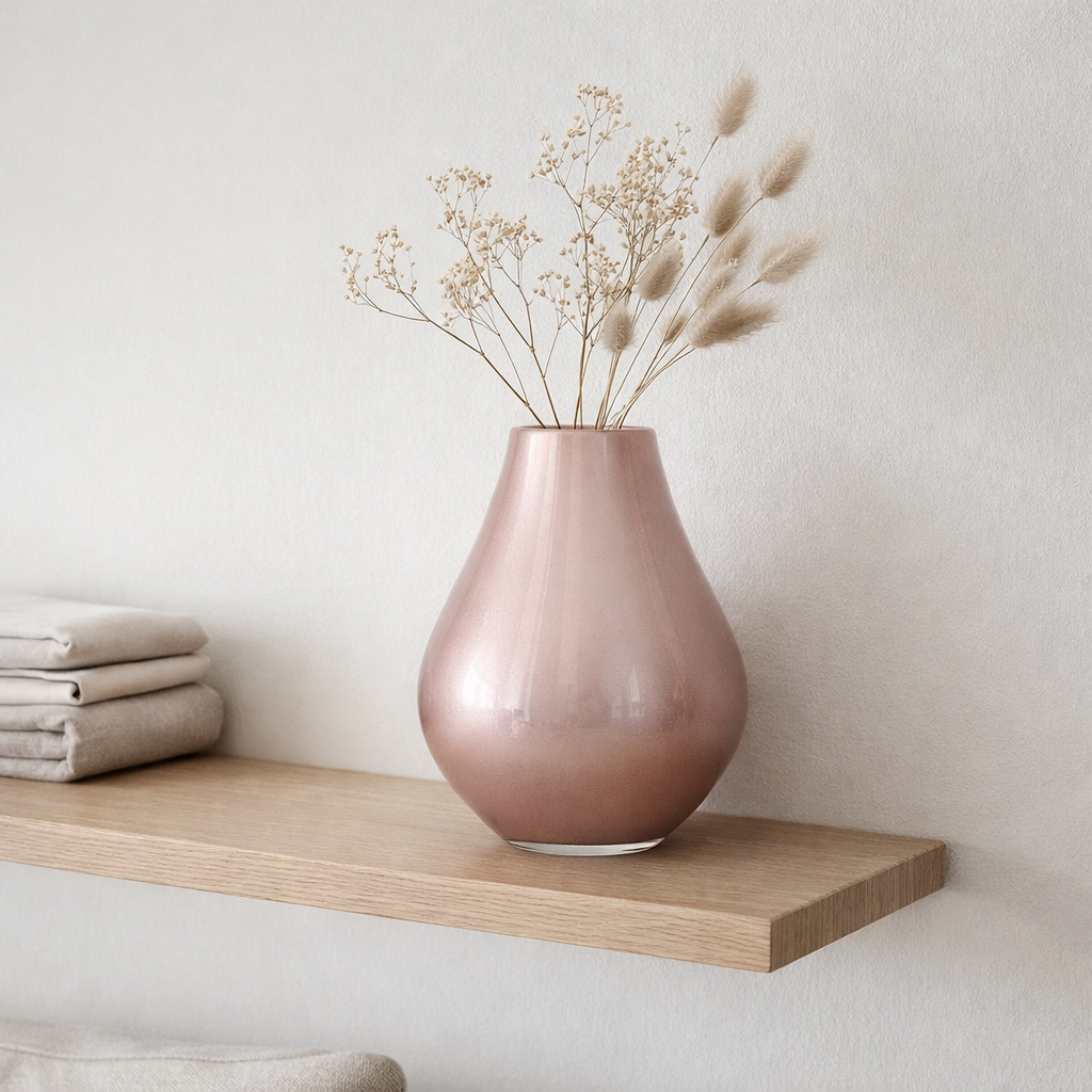 Vase - Lesse rose pastel métallisé en situation