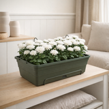 Balconnière verte en résine DIY Chrysanthemum Brave en situation