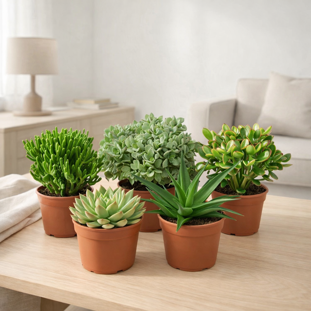 Mélange Succulent - 5 pièces - Ø15cm - ↕20cm en situation
