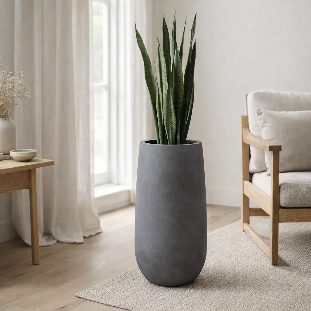 VENTE! Cache-pot / Idaho Ø50 cm gris en situation