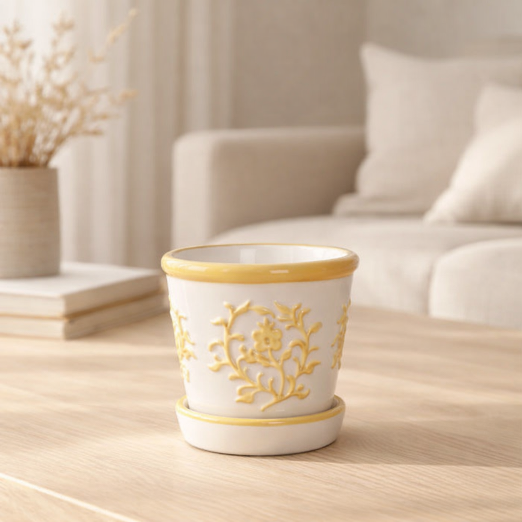 Pot Kolibri Home I Malaga - Jaune - Ø6cm en situation