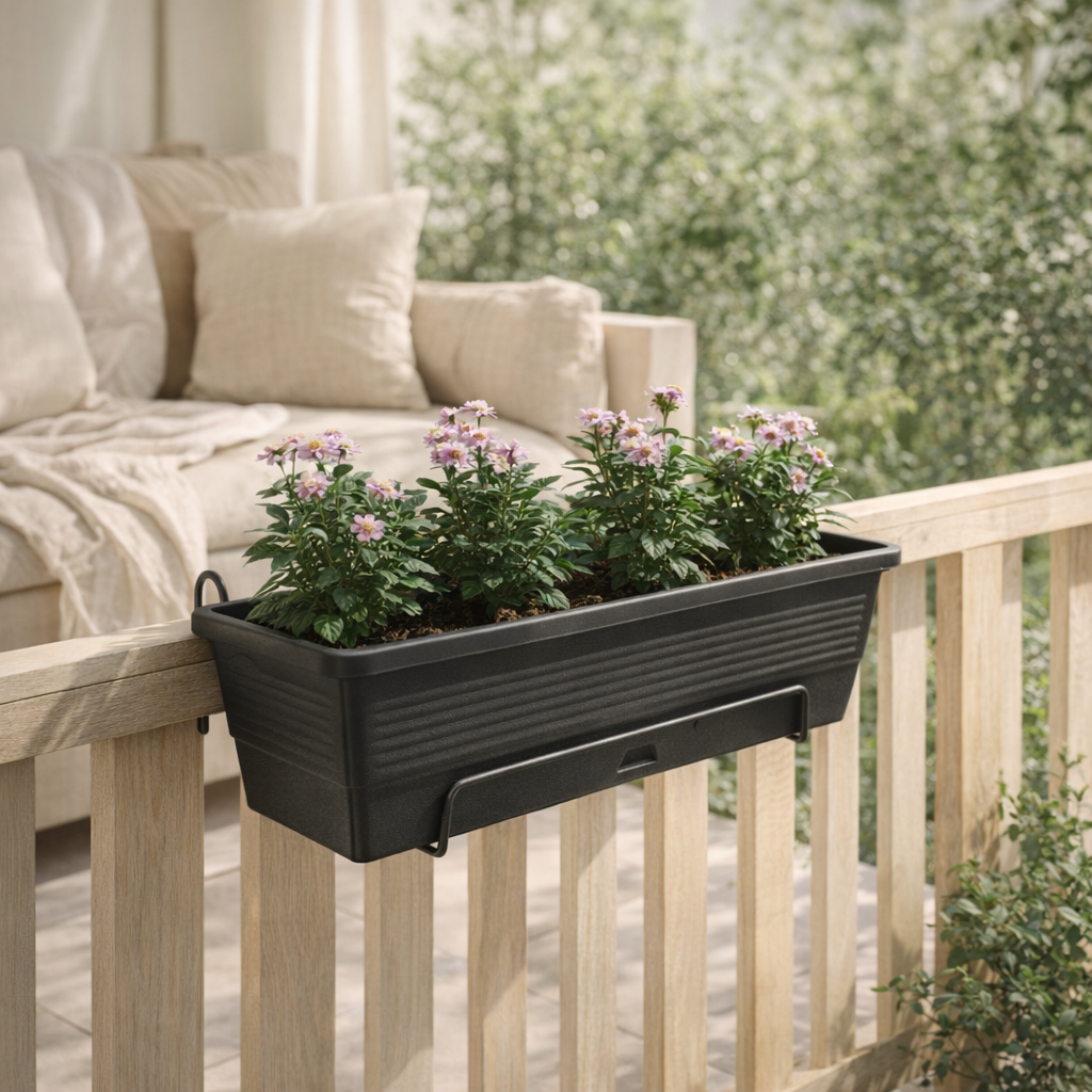 Balcon bac noir bricol en situation