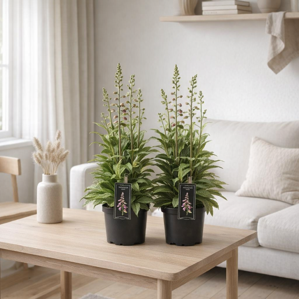 Lot de 2 plantes Digitalis rose Ø19 cm en situation