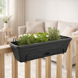 Bac de balcon - 50x17x26cm - noir en situation