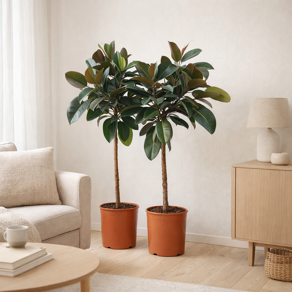 Ficus Robusta OP Stam - Ø24cm - ↕110cm en situation