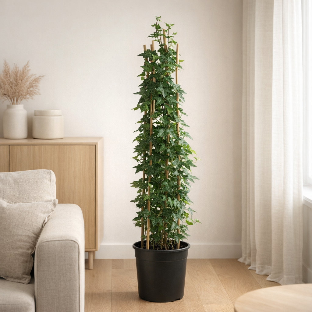 Hedera H. 'Ivalace' + Light Label - Ø17cm - ↕75cm en situation