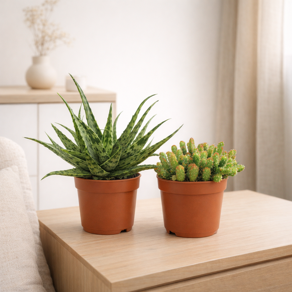 ALOE SPIDER / HYLOCEREUS UNDATUS DUO - 2 pièces - Ø10,5 cm - ↕15cm en situation