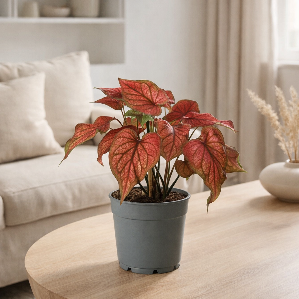 Caladium Rood - Ø12cm - ↕25 cm en situation