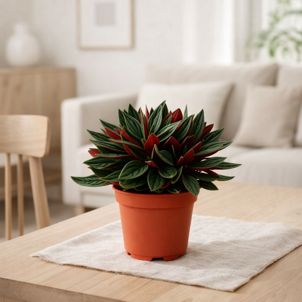 Caperata Red Peperomy - Ø11cm - ↕15cm en situation