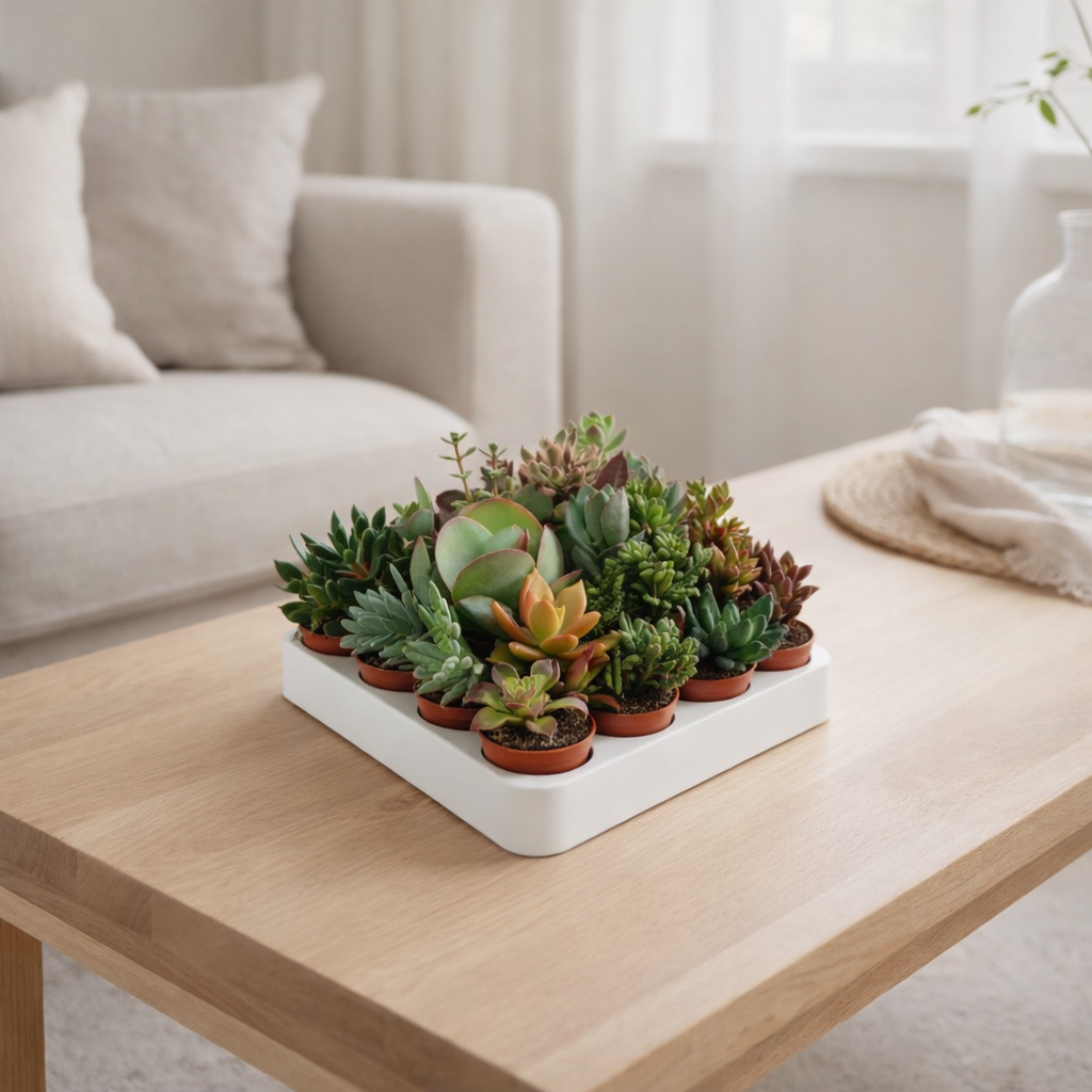 Mélange succulent - 20 pièces - Ø5,5 cm - ↕10cm en situation