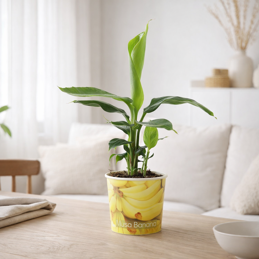 Musa Tropicana 12cm - Beker Banaan - Ø12cm - ↕38cm en situation