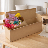 Fleur sèche - Bouquet en boîte cadeau - Pastel - ↕60cm en situation