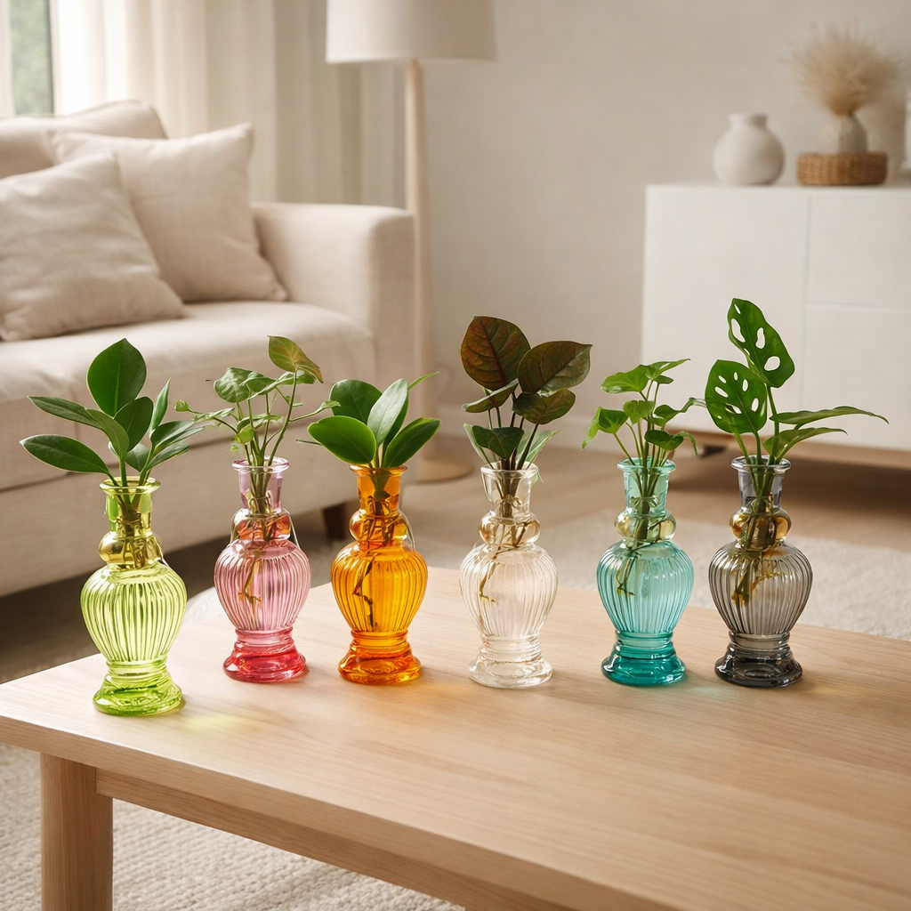 Les planches d'intérieur mélangent à Venise Glas - 6 pièces - Ø7cm - ↕20cm en situation