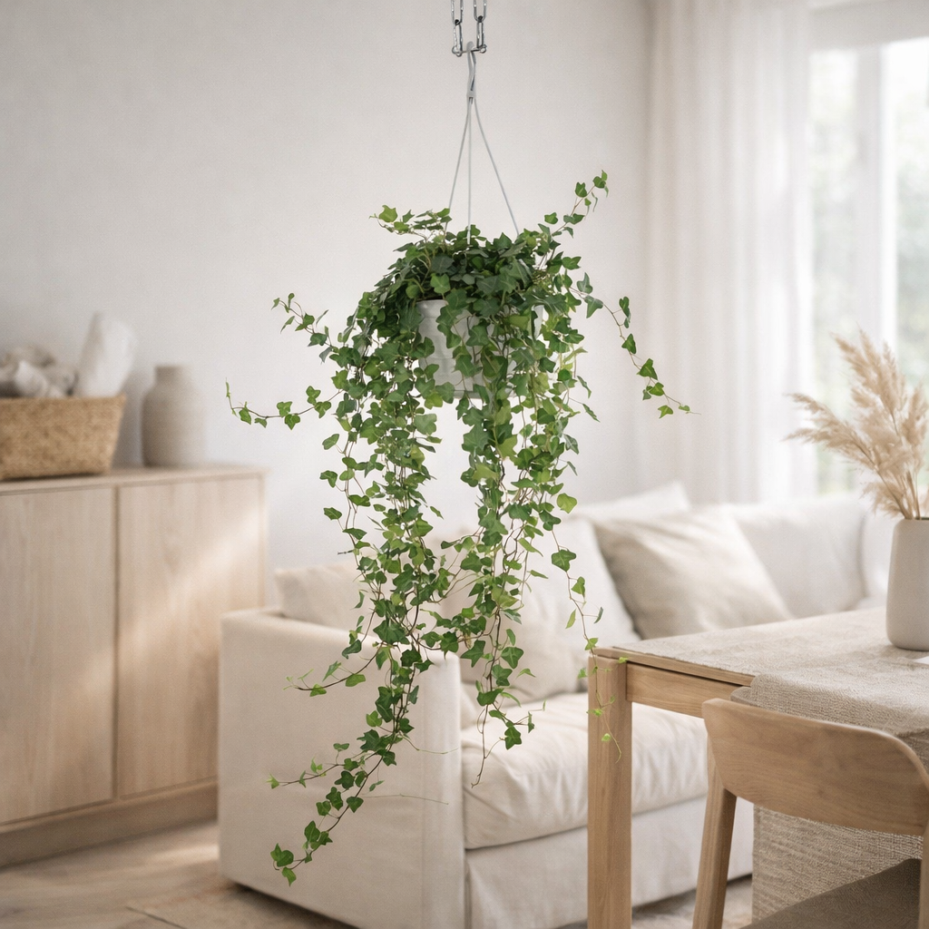 Suspension Hedera Wonder Green - Lierre - Ø17cm - ↕70cm en situation