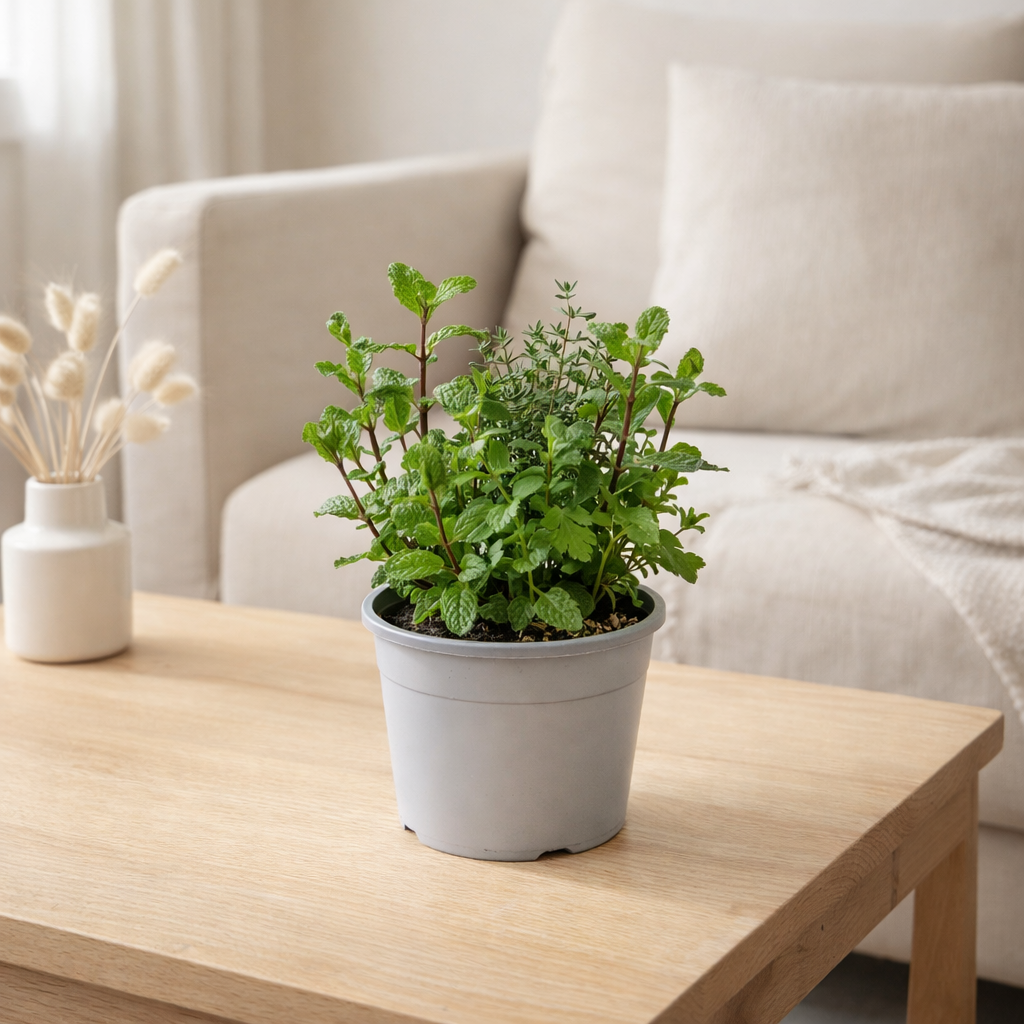 4x Garden Herbes Mélange - 18 cm - Ø14 en situation