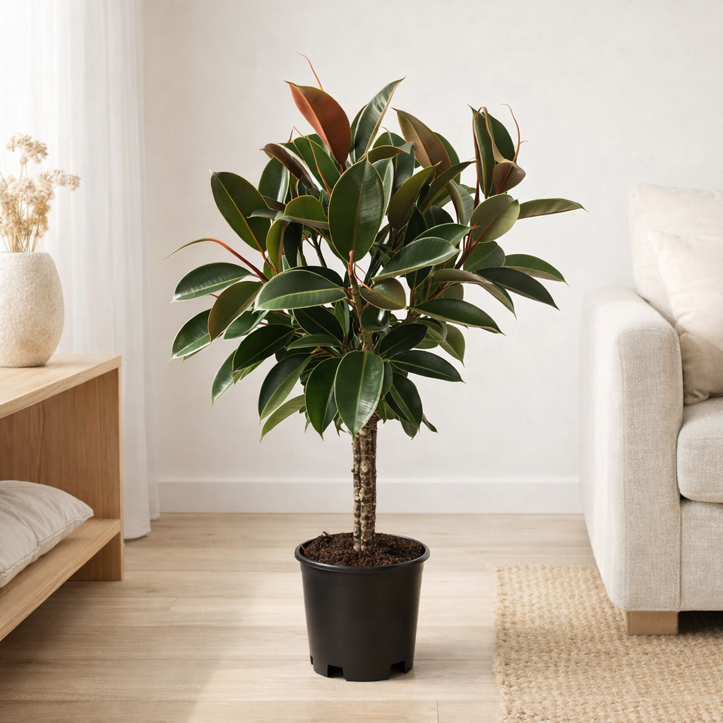 Ficus elastica Melany Stam - Ø21cm - ↕90cm en situation