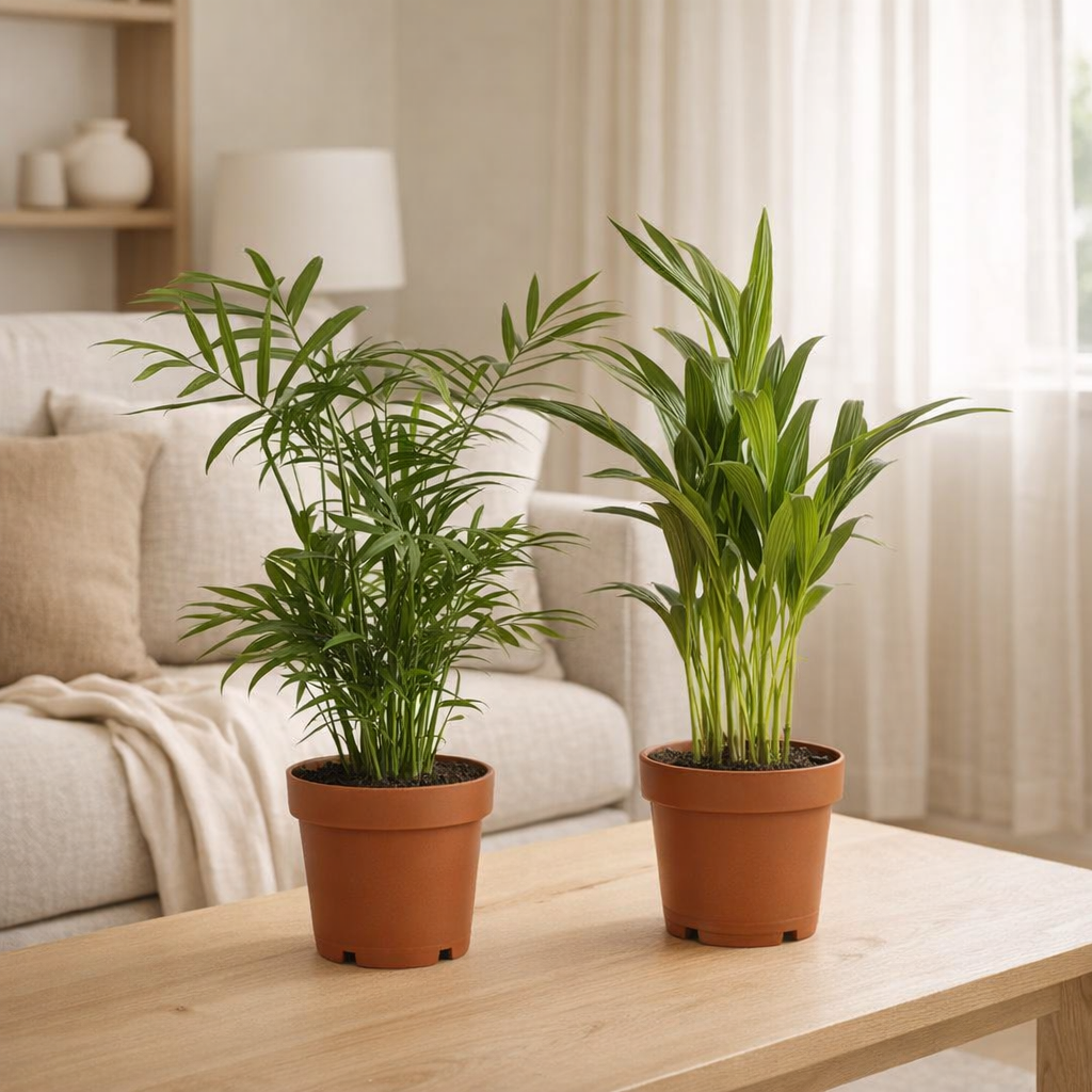 Dypsis lutescens/Chamadorea Duo - 2 pièces - Ø12cm - ↕40cm en situation