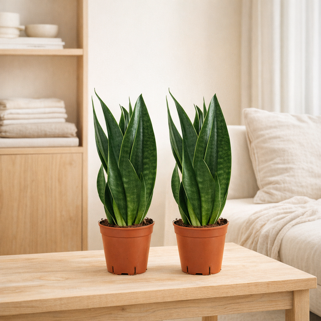 Sansevieria Dark Diamond - 2 pièces - Ø14cm - ↕40cm en situation
