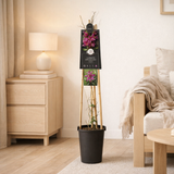 Clématite viticella 'Rosalyn' - Ø17 cm - ↕75 cm en situation