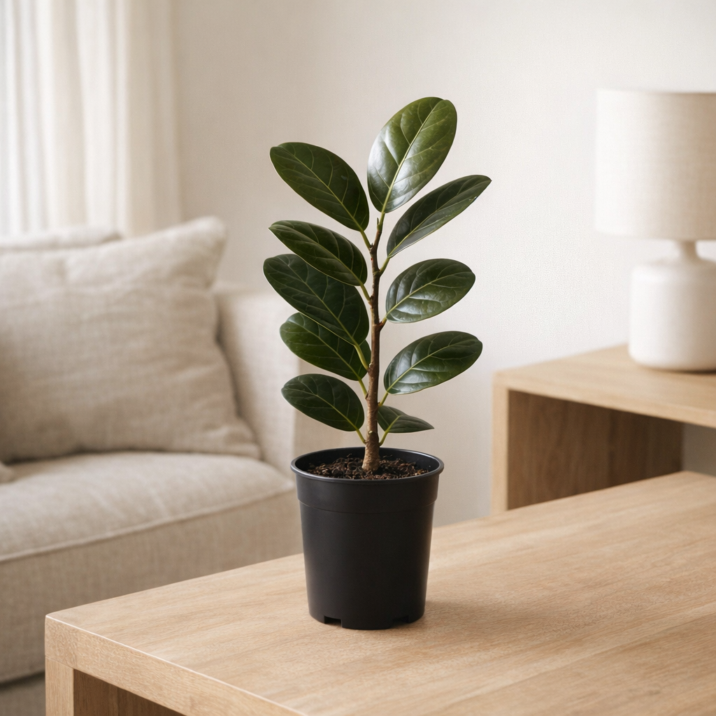 Ficus vert et brun 12 cm en situation