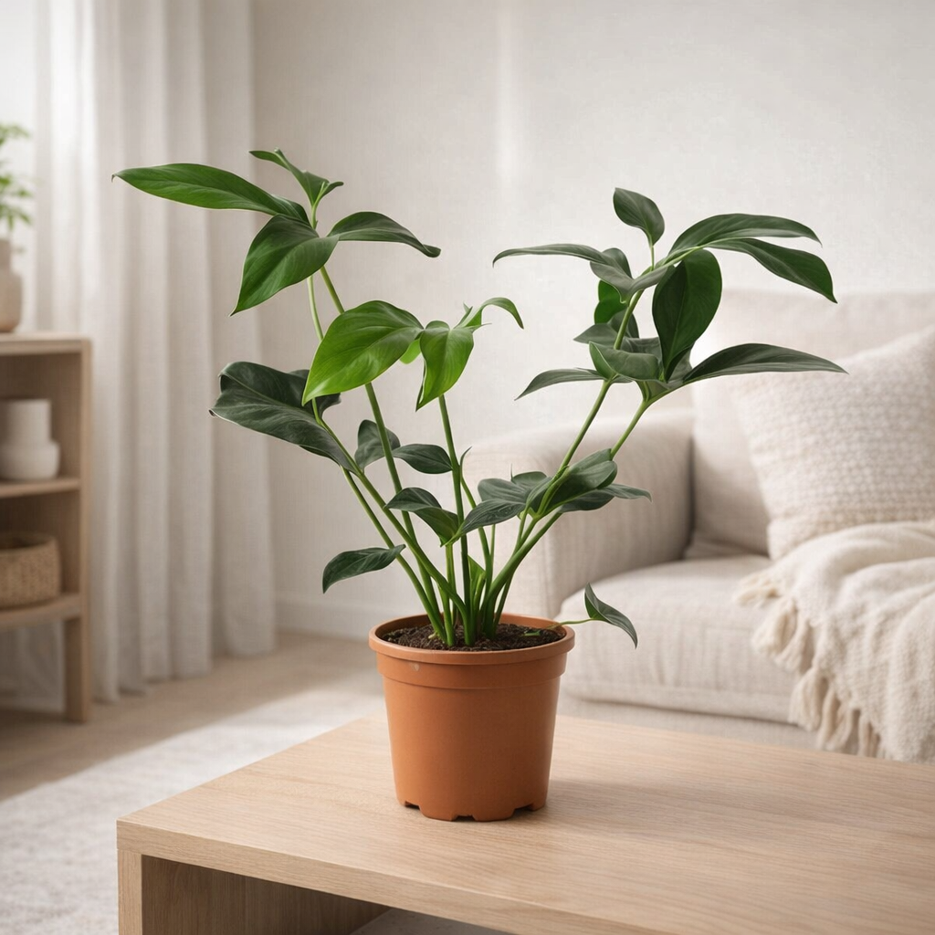 Philodendron vert en pot Ø19 cm hauteur 70 cm en situation