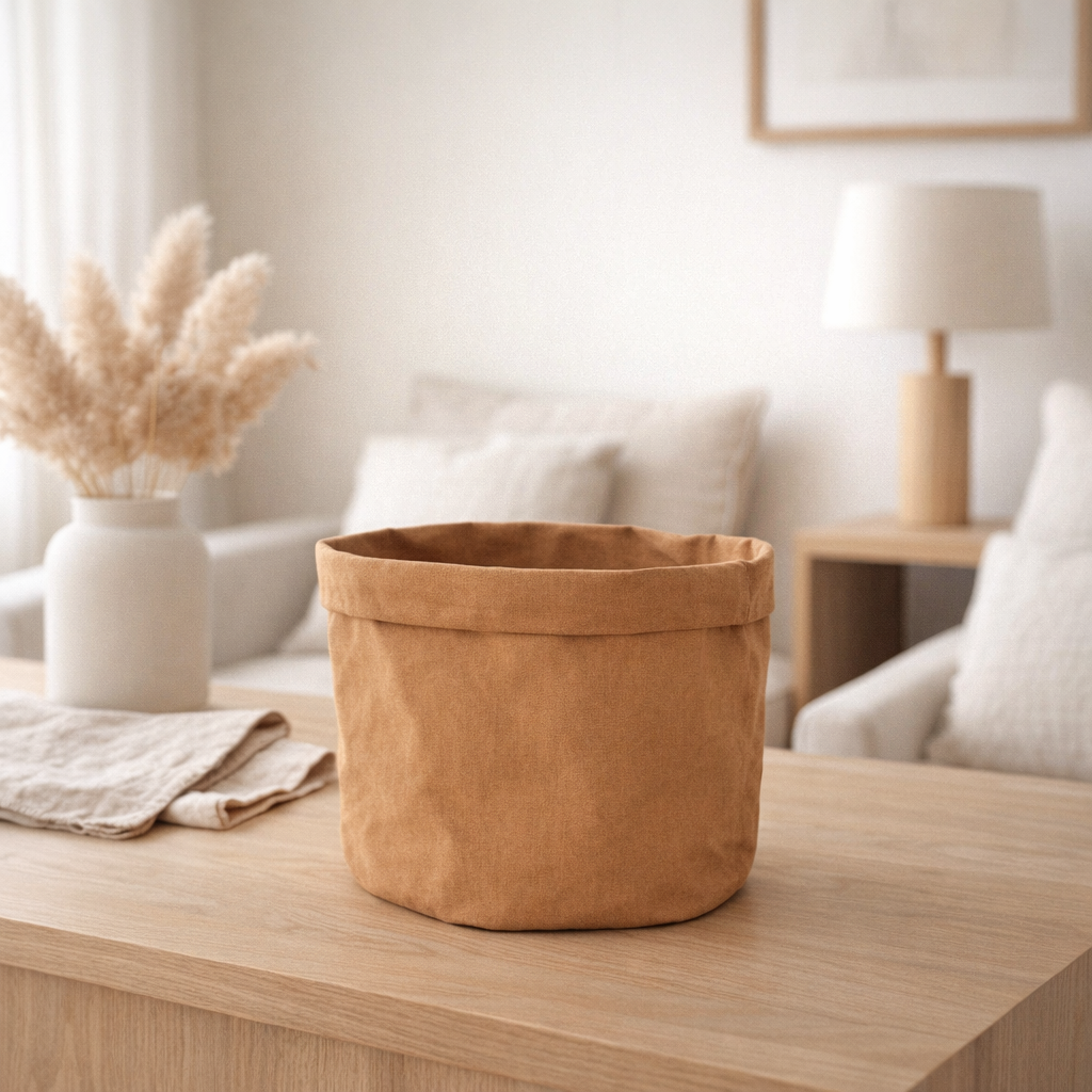 Cache-pot Plantbag Terra couleur naturelle D18 en situation