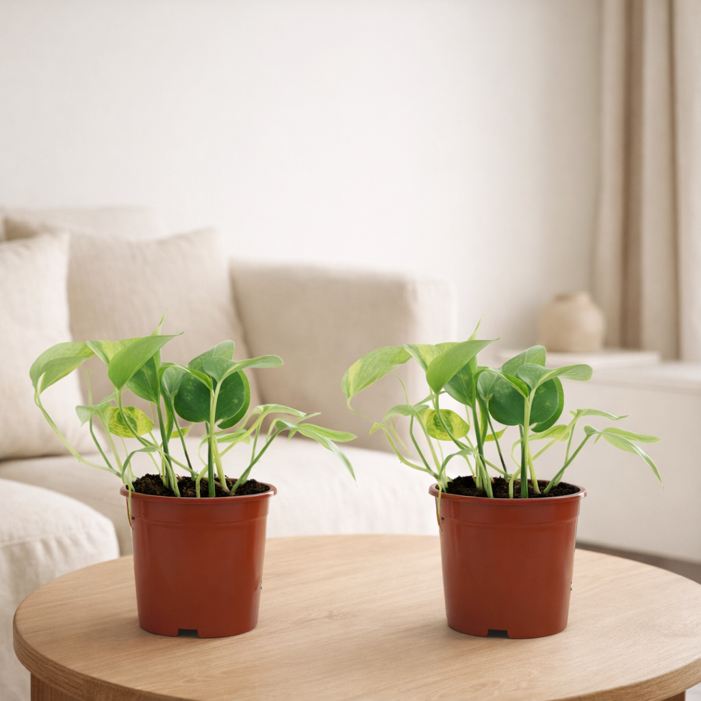 2x Epipremnum Golden - Scindapsus - 20cm - Ø12 en situation