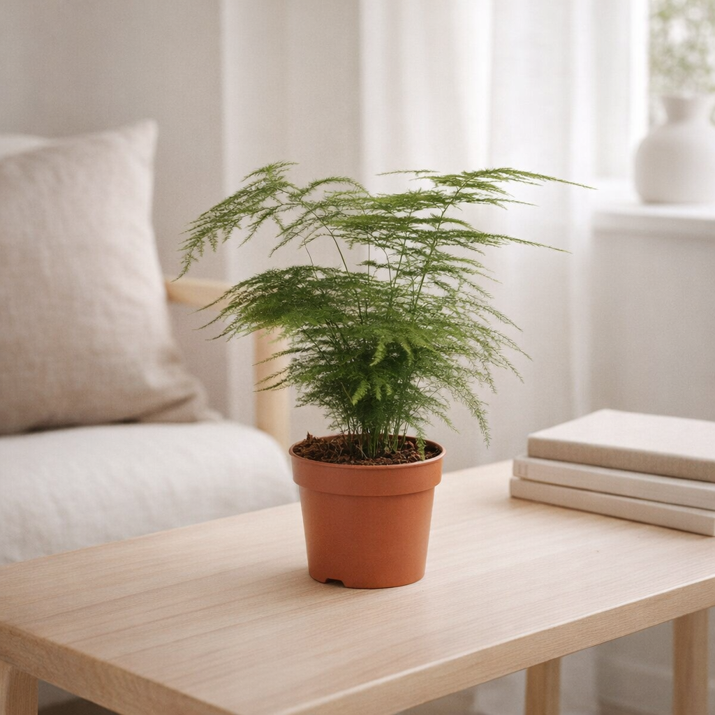 Asparagus setaceus - Ø12cm - ↕28cm en situation