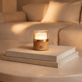 Lampe rechargeable sans fil Leo marron clair en situation