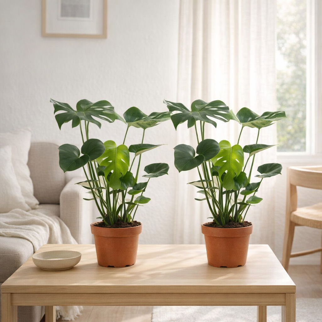 Monstera Deliciosa - 2 pièces - Ø17cm - ↕55cm en situation
