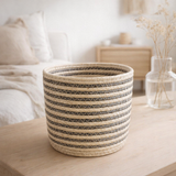 Panier naturel et gris 20,5 cm en situation