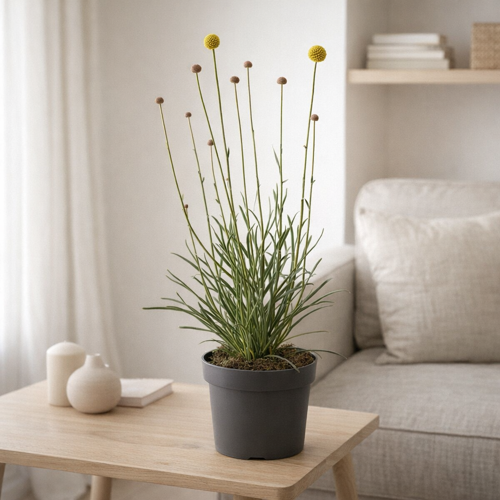 Craspedia Globosa 'Golf Beauty' - Ø17cm - ↕55cm en situation