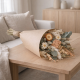 Fleur sèche - Bouquet de champ grand - abricot - ↕60cm en situation