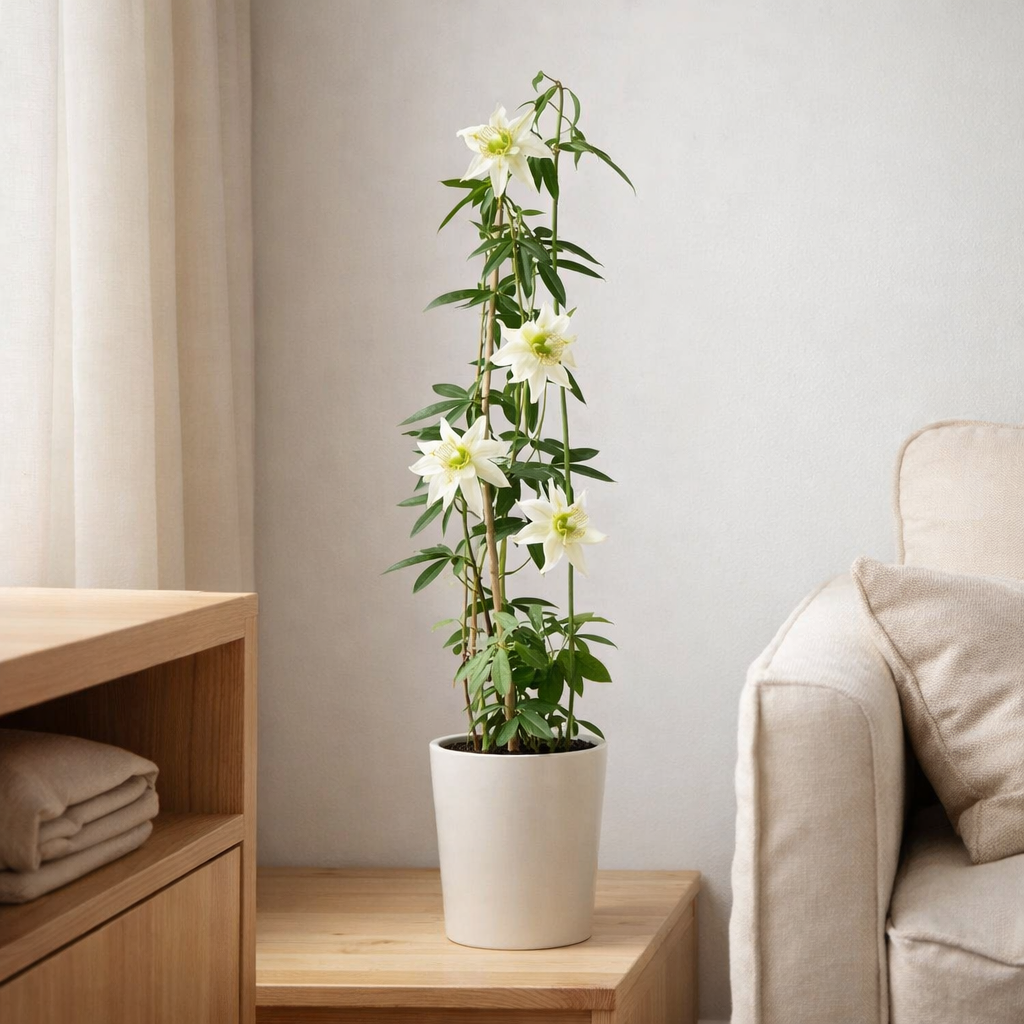 3x - Blue passiflora - ↨65cm - Ø15 en situation