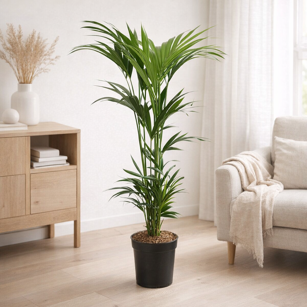 Howea Forsteriana (Kentia) plante naturelle 21 cm vert 120-140 cm en situation
