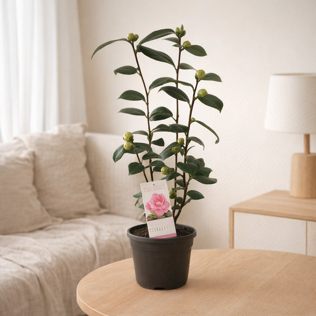 Camellia japonica 'Bonomiana' 15 cm - 1 pièce - Ø15cm - ↕50cm en situation