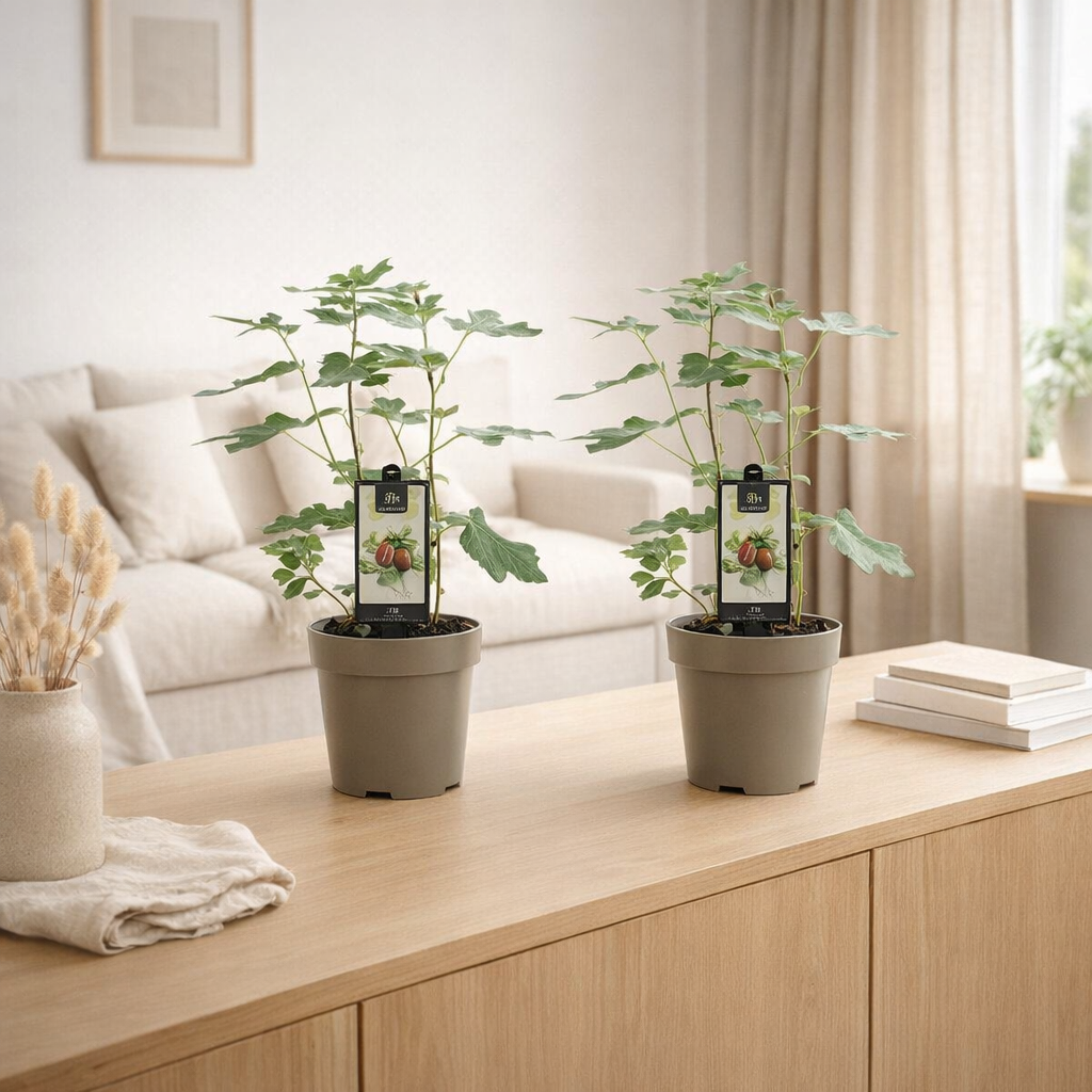 Lot de 2 plantes Ficus Précoce de Dalmatie Ø15 cm en situation