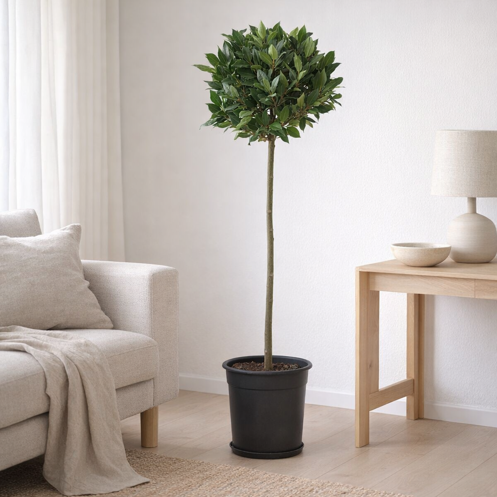 Laurus Nobilis Bol OP Stam - Ø25cm - ↕120cm en situation