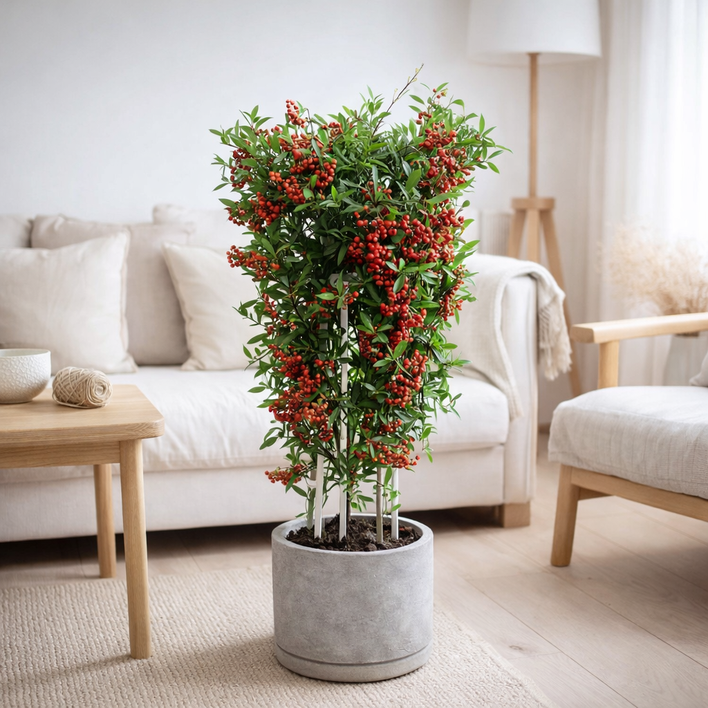 Pyracantha coccinea Red Star - Ø23cm - ↕75cm - Ø23 - ↨75cm en situation