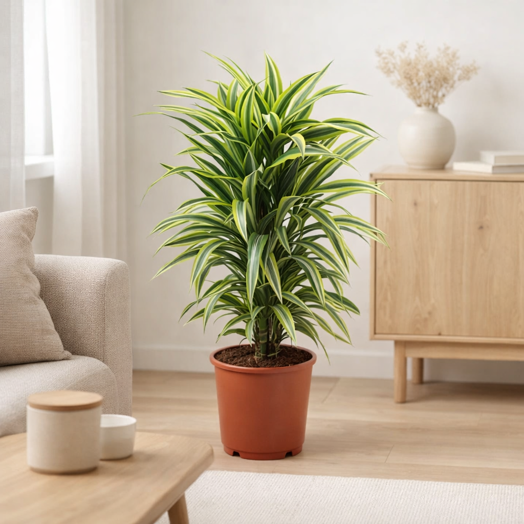 Dracaena Fragrans Deremensis Grp Lemon Lime - Ø24cm - ↕100cm en situation