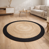 Tapis Séville naturel et noir 1,50 m en situation
