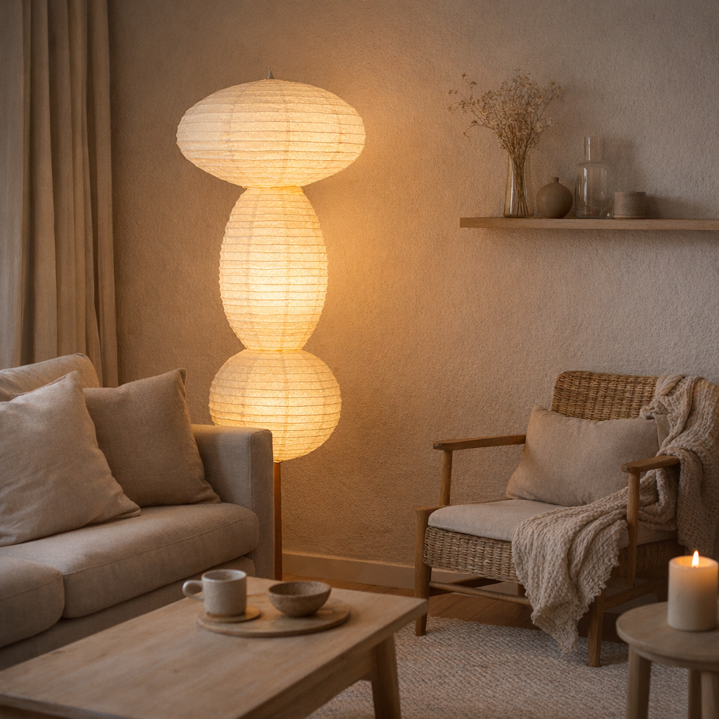 Lampe Rita XXL naturelle en situation