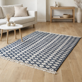 Tapis Setúbal écru et noir 120x180 cm en situation