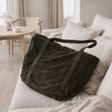 Sac en velours côtelé Julia forêt foncée en situation
