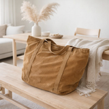 Sac en velours côtelé Julia gingembre en situation