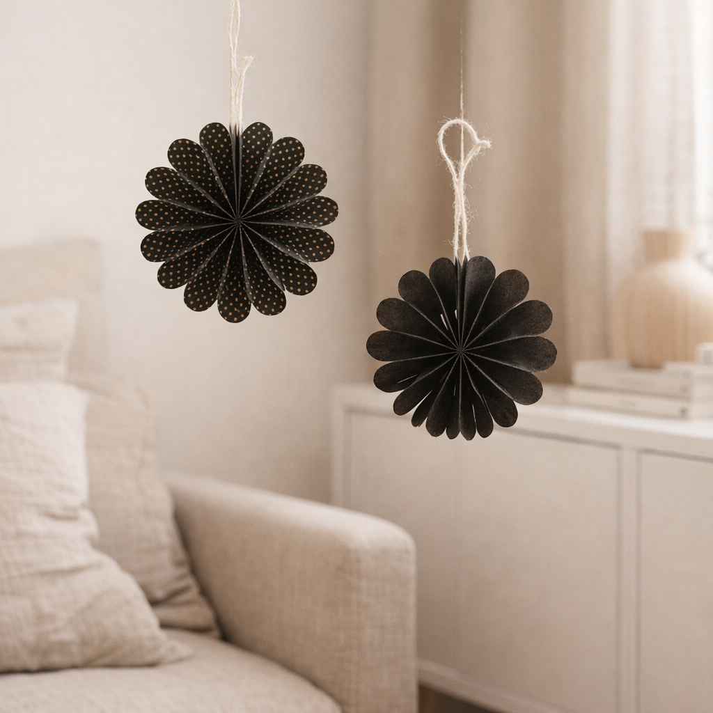 Décoration Rosace XS noir set/2 en situation