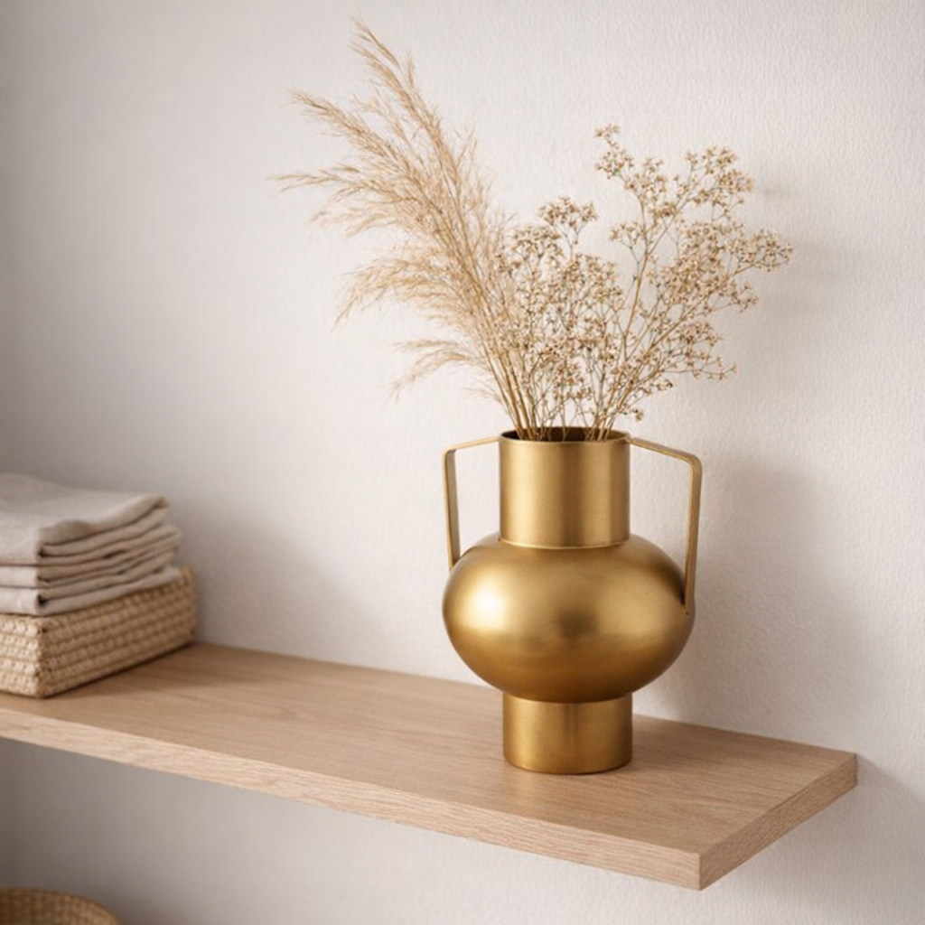 Vase Aurillac or vieilli en situation
