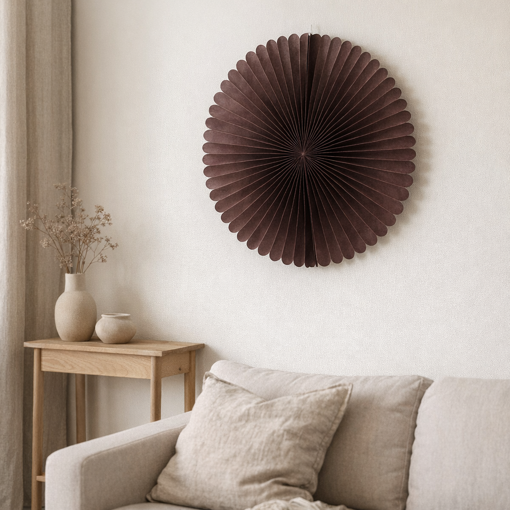 Décoration Rosace XXL aubergine en situation
